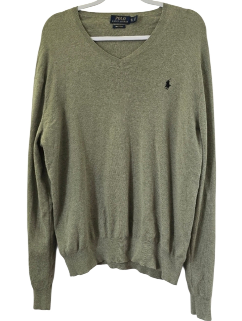Polo Ralph Lauren Gray Pima Cotton Sweater Men’s XL Luxury Soft Knit Classic